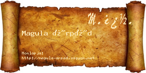 Magula Árpád névjegykártya